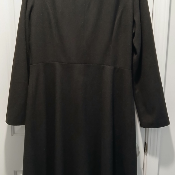 Ladies Coat Maxi A-Line Black By FINEJO Light  Weight SIZE XL - Picture 1 of 7